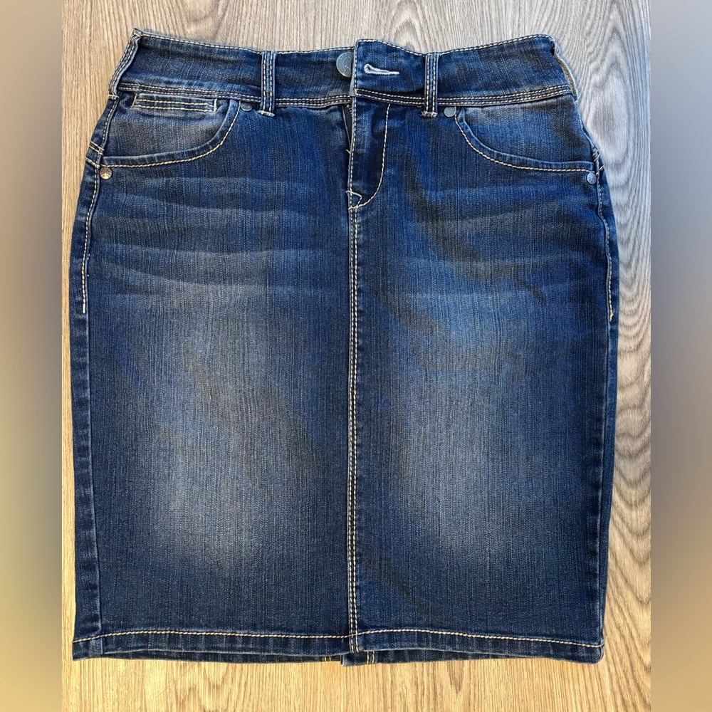 Revolution Blue Denim Pencil Skirt